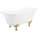 Signature Hardware White 68 x 31-1/2 in. Freestanding Bathtub with Offset Drain in White 