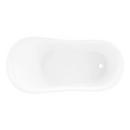 Signature Hardware White 55 x 27 in. Freestanding Bathtub with End Drain in White 