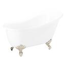 Signature Hardware White 67 x 29-3/4 in. Freestanding Bathtub with End Drain in White 