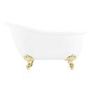 Signature Hardware White 67 x 29-3/4 in. Freestanding Bathtub with End Drain in White 