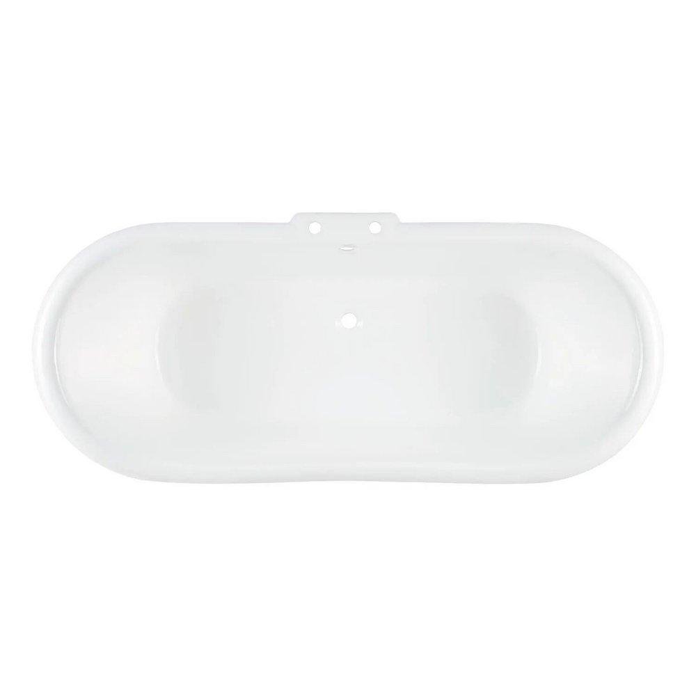 Signature Hardware White 72 x 30-1/2 in. Freestanding Bathtub with Offset Drain in White 