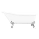 Signature Hardware White 66 x 30-3/8 in. Freestanding Bathtub with End Drain in White 