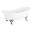 Signature Hardware White 59 x 29-1/2 in. Freestanding Bathtub with Offset Drain in White 