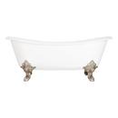 Signature Hardware White 59 x 29-1/2 in. Freestanding Bathtub with Offset Drain in White 