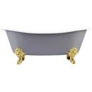 Signature Hardware Dark Grey 72 x 30-1/2 in. Freestanding Bathtub Offset in Dark Grey 