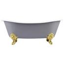 Signature Hardware Dark Grey 72 x 30-1/2 in. Freestanding Bathtub Offset in Dark Grey 