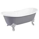 Signature Hardware Dark Grey 72 x 30-1/2 in. Freestanding Bathtub Offset in Dark Grey 