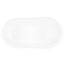 Signature Hardware White 57 x 30 in. Freestanding Bathtub with End Drain in White 