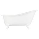 Signature Hardware White 57 x 30 in. Freestanding Bathtub with End Drain in White 