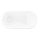 Signature Hardware White 57 x 30 in. Freestanding Bathtub with End Drain in White 