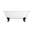 Signature Hardware White 59-13/16 x 30-1/2 in. Freestanding Bathtub with Offset Drain in White 
