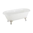 59-13/16 x 30-1/2 in. Freestanding Clawfoot Bathtub with Center Drain in White