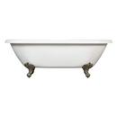 Signature Hardware White 59 x 30-3/4 in. Freestanding Bathtub with Offset Drain in White 