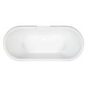 Signature Hardware White 59 x 30-3/4 in. Freestanding Bathtub with Offset Drain in White 