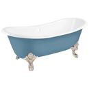 Signature Hardware Slate Blue 72 x 30-1/2 in. Freestanding Bathtub with Offset Drain in Slate Blue 
