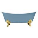 Signature Hardware Slate Blue 72 x 30-1/2 in. Freestanding Bathtub with Offset Drain in Slate Blue 