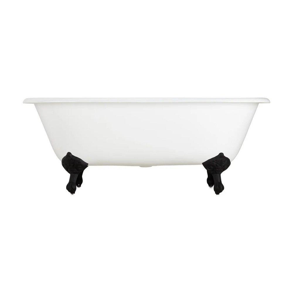 Signature Hardware White 66 x 31-1/8 in. Freestanding Bathtub with Offset Drain in White 