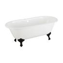 Signature Hardware White 59-13/16 x 30-1/2 in. Freestanding Bathtub with Offset Drain in White 