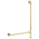 61 x 30 in. Freestanding Bathtub with End Drain in White and Polished Brass Clawfoot