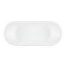 Signature Hardware White 59 x 29-1/2 in. Freestanding Bathtub with Offset Drain in White 