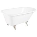 Signature Hardware White 61 x 30-1/4 in. Freestanding Bathtub with End Drain in White 