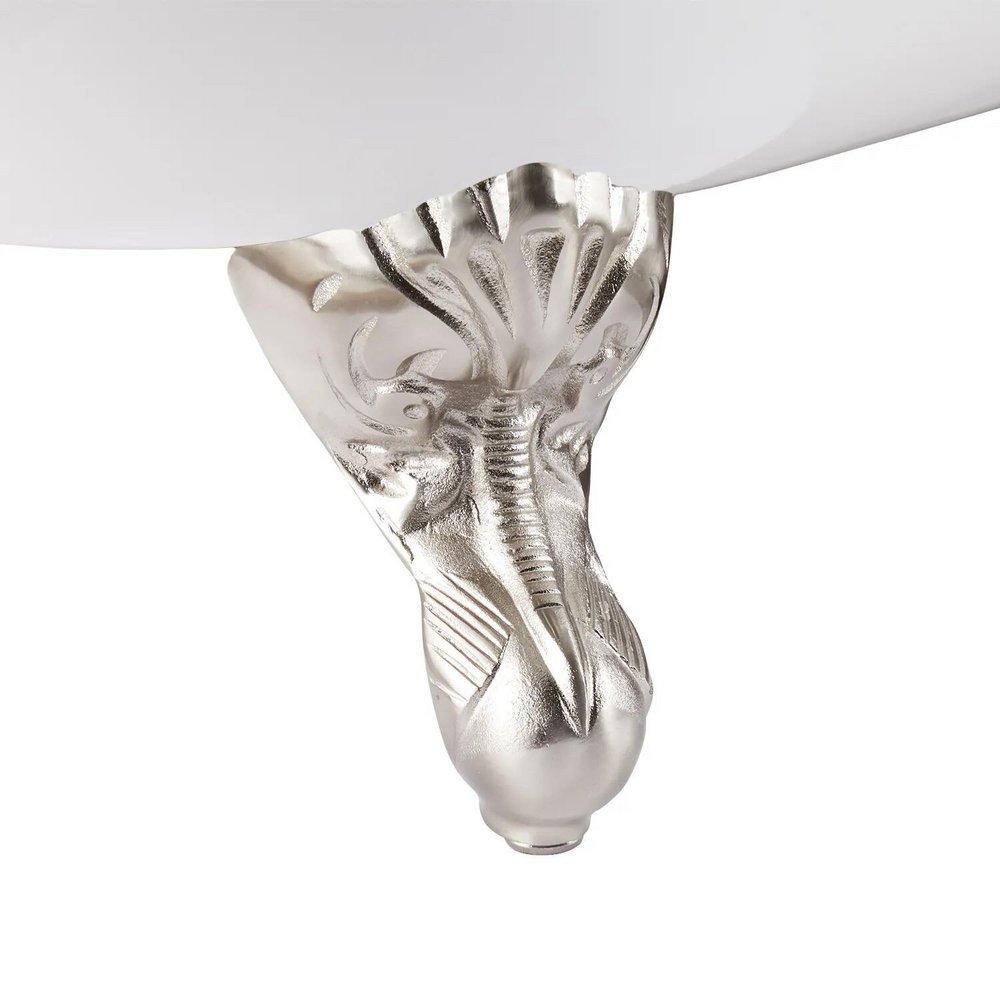 Signature Hardware White 61 x 30-1/4 in. Freestanding Bathtub with End Drain in White 