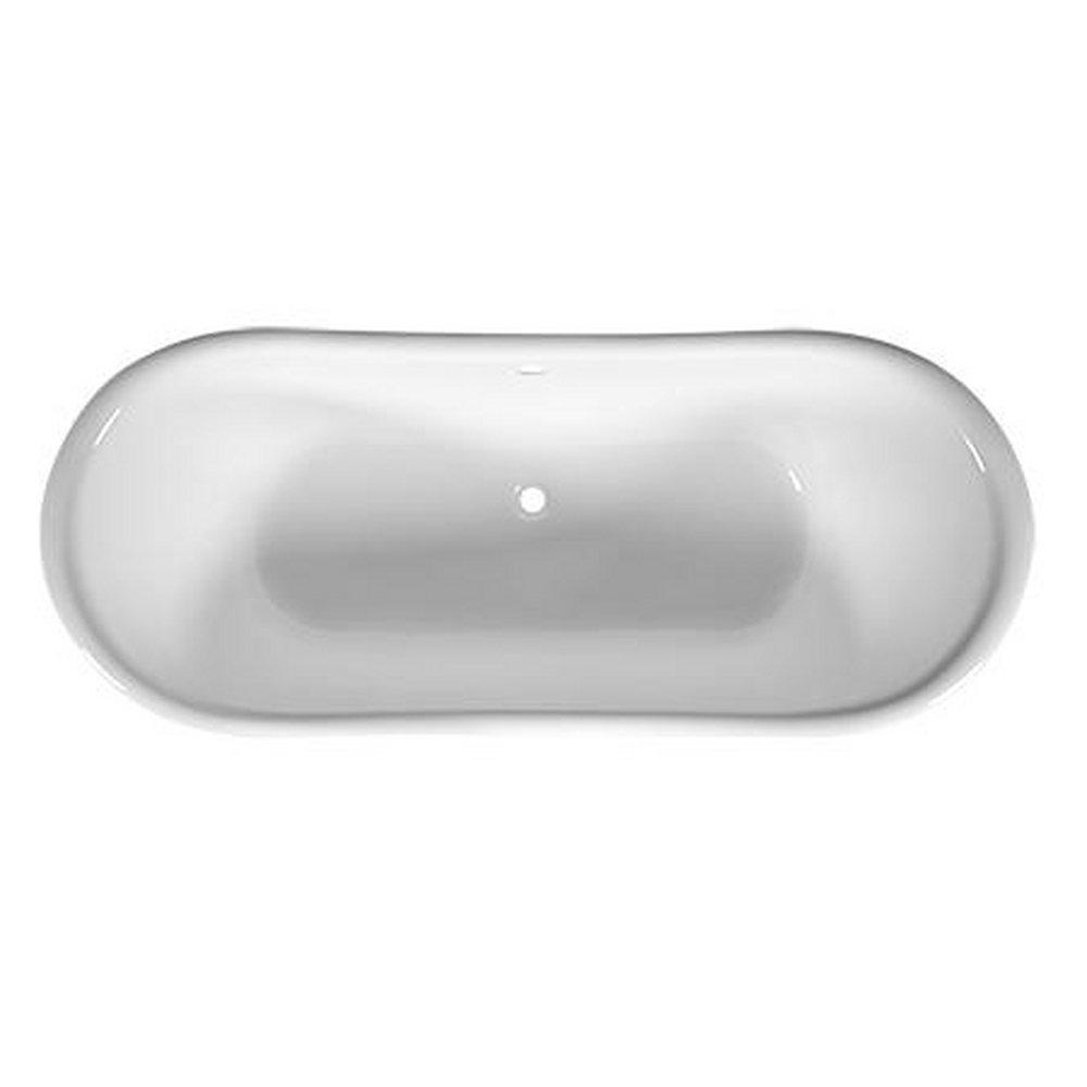 Signature Hardware White 72 x 30-1/2 in. Freestanding Bathtub with Offset Drain in White 