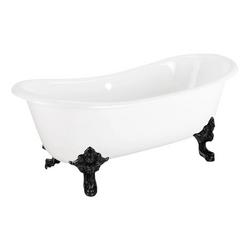 72 x 30-1/2 in. Freestanding Clawfoot Bathtub with Center Drain in White - Less Drain Assembly