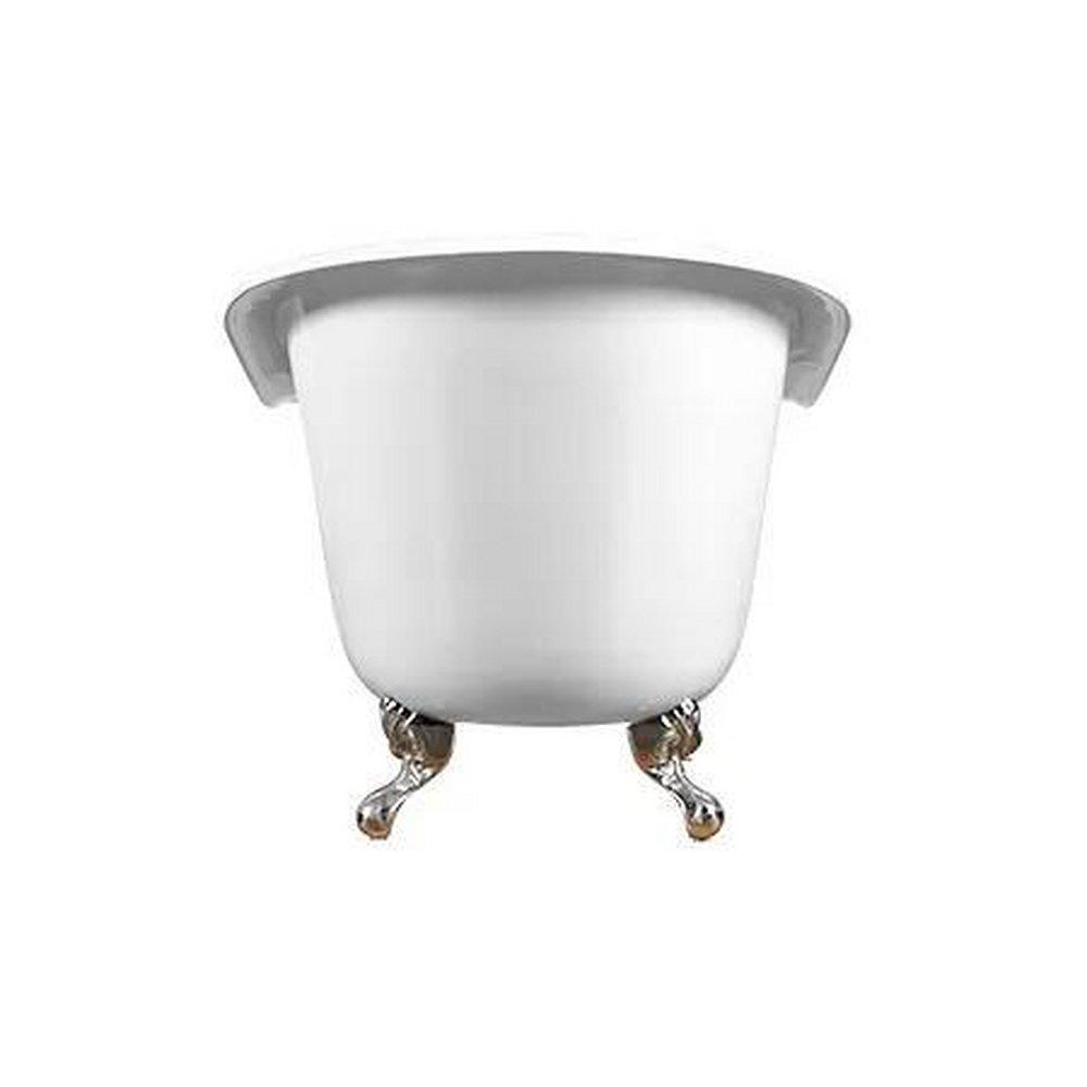 Signature Hardware White 61 x 30 in. Freestanding Bathtub with End Drain in White 
