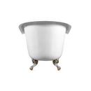 Signature Hardware White 61 x 30 in. Freestanding Bathtub with End Drain in White 