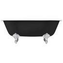 Signature Hardware Black 66 x 30-1/4 in. Freestanding Bathtub with Offset Drain in Black 