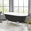 Signature Hardware Black 66 x 30-1/4 in. Freestanding Bathtub with Offset Drain in Black 