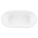 Signature Hardware Black 66 x 30-1/4 in. Freestanding Bathtub with Offset Drain in Black 