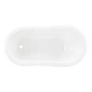 61 x 30 in. Freestanding Bathtub with End Drain in White and Oil Rubbed Bronze Clawfoot