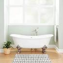 72 x 30-1/2 in. Freestanding Bathtub with Offset Drain in White and Brushed Nickel Clawfoot