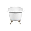 Signature Hardware White 61 x 30 in. Freestanding Bathtub with End Drain in White 