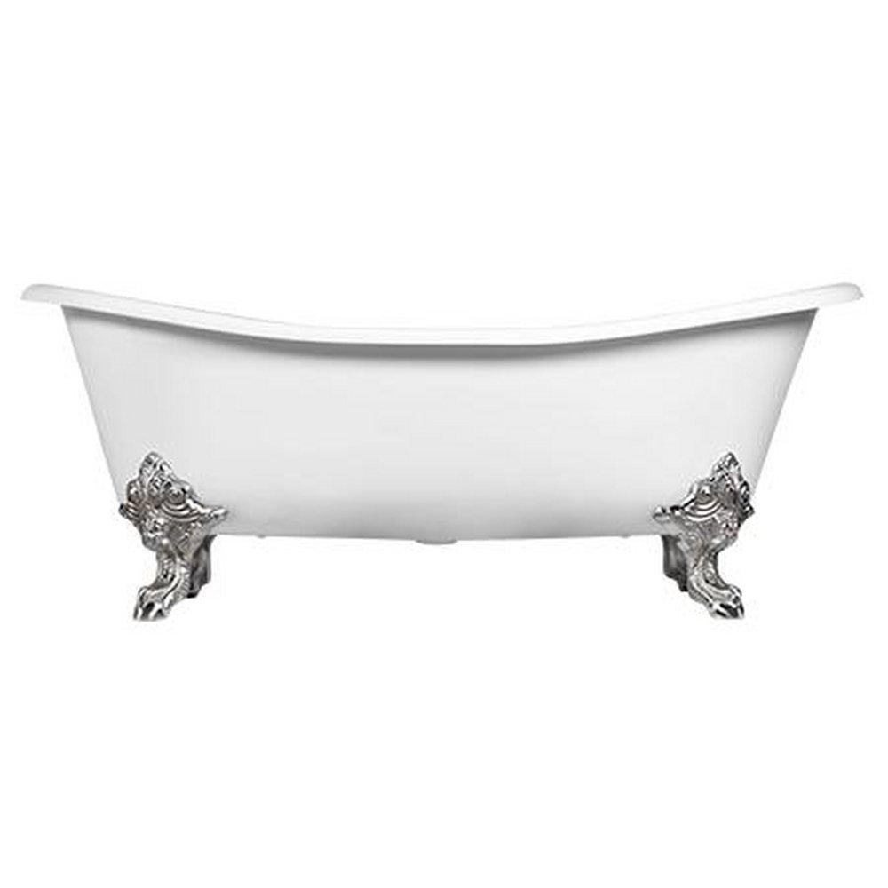 Signature Hardware White 72 x 30-1/2 in. Freestanding Bathtub with Offset Drain in White 