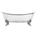 Signature Hardware White 72 x 30-1/2 in. Freestanding Bathtub with Offset Drain in White 