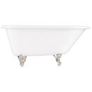 Signature Hardware White 66 x 30-1/4 in. Freestanding Bathtub with End Drain in White 