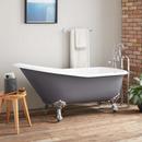 Signature Hardware Dark Grey 66 x 29-15/16 in. Freestanding Bathtub with End Drain in Dark Grey 