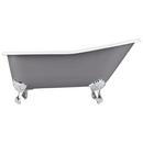 Signature Hardware Dark Grey 66 x 29-15/16 in. Freestanding Bathtub with End Drain in Dark Grey 