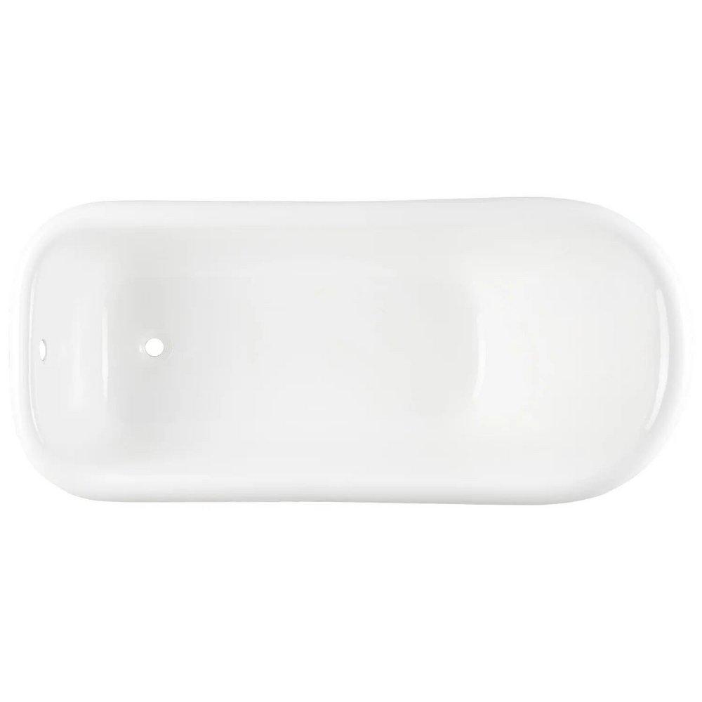 Signature Hardware Dark Grey 66 x 29-15/16 in. Freestanding Bathtub with End Drain in Dark Grey 
