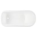 Signature Hardware Dark Grey 66 x 29-15/16 in. Freestanding Bathtub with End Drain in Dark Grey 