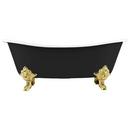 Signature Hardware Black 72 x 30-1/2 in. Freestanding Bathtub with Offset Drain in Black 