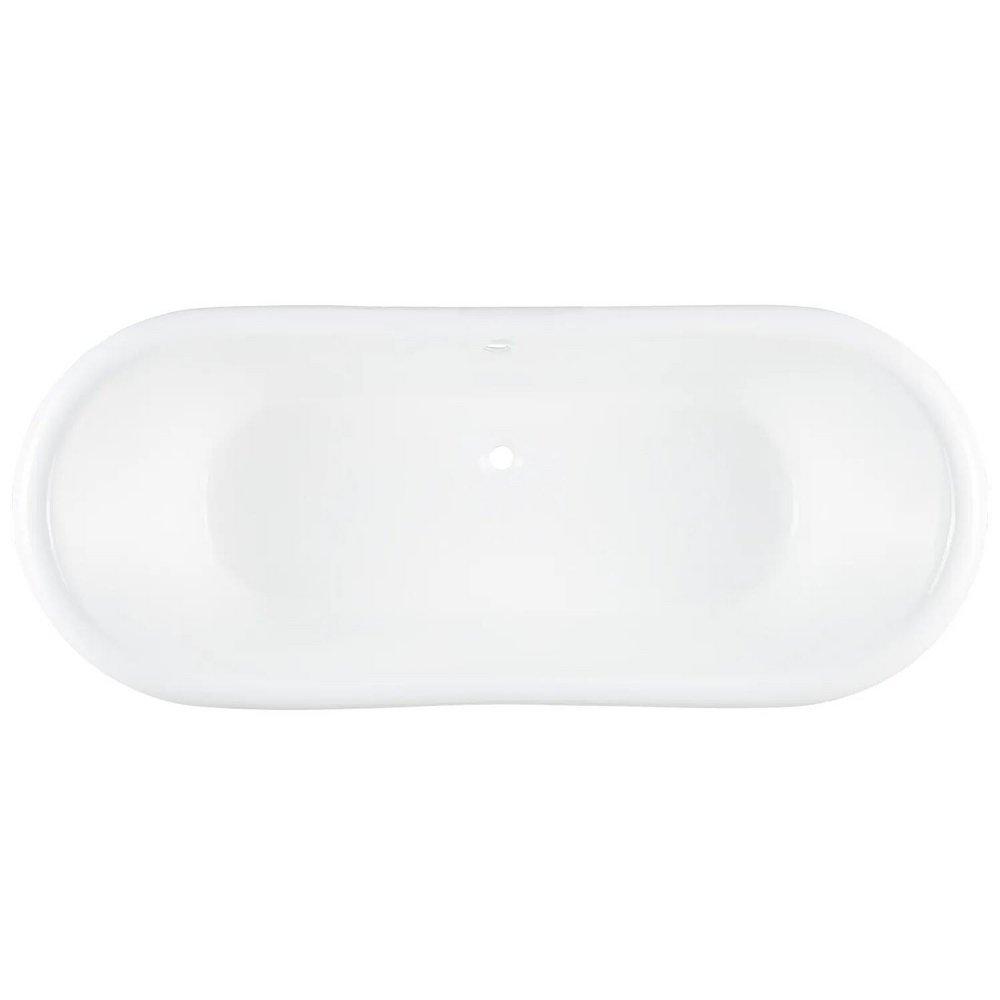 Signature Hardware Black 72 x 30-1/2 in. Freestanding Bathtub with Offset Drain in Black 