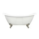 Signature Hardware White 69 x 29 in. Freestanding Bathtub with Offset Drain in White 