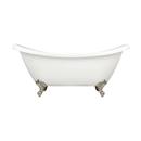 Signature Hardware White 69 x 29 in. Freestanding Bathtub with Offset Drain in White 