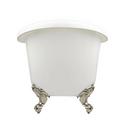 Signature Hardware White 63 x 28 in. Freestanding Bathtub with Offset Drain in White 