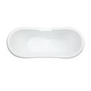 Signature Hardware White 63 x 28 in. Freestanding Bathtub with Offset Drain in White 