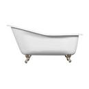 Signature Hardware White 61 x 30 in. Freestanding Bathtub with End Drain in White 